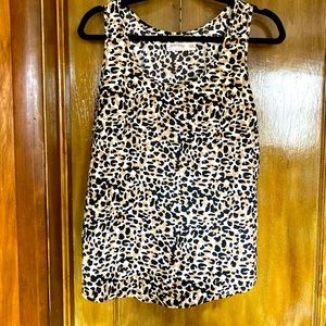 Animal Print Sleeveless Top Size MEDIUM